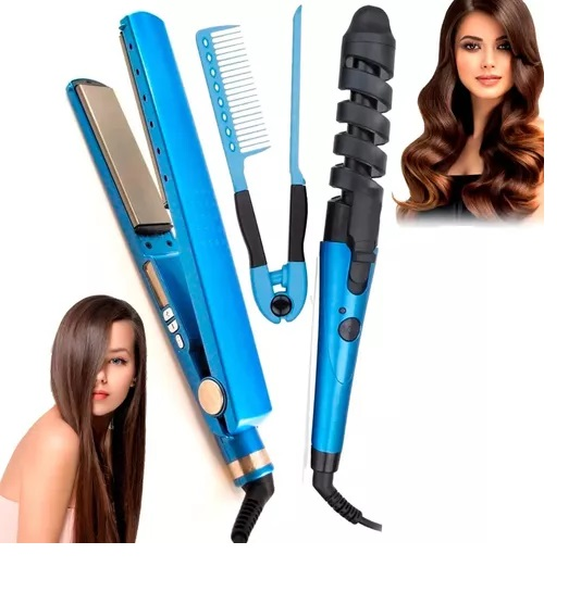 Combo De Plancha Nano Titanium 3 en 1